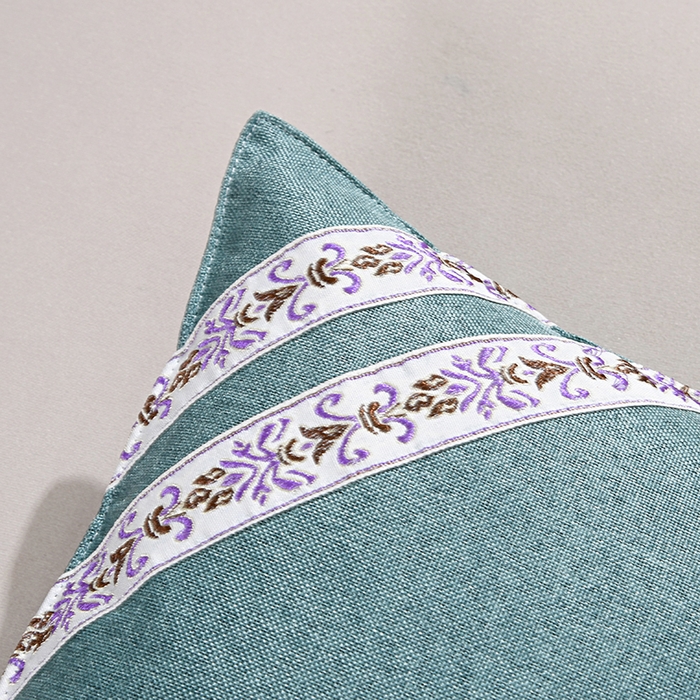 91家纺网 家纺一手货源 找家纺 织布人 2025新款棉麻荞麦理疗枕枕头枕芯 理疗枕-绿 圆柱48*9方枕45*25cm/只