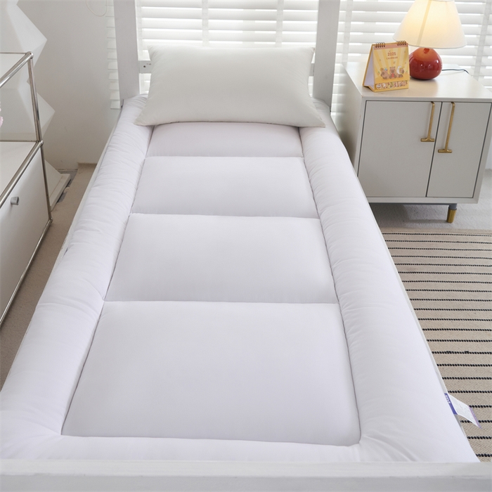 91家纺网 家纺一手货源 找家纺 瑶瑶家居2025新款大豆羽丝绒床垫 白色-软垫