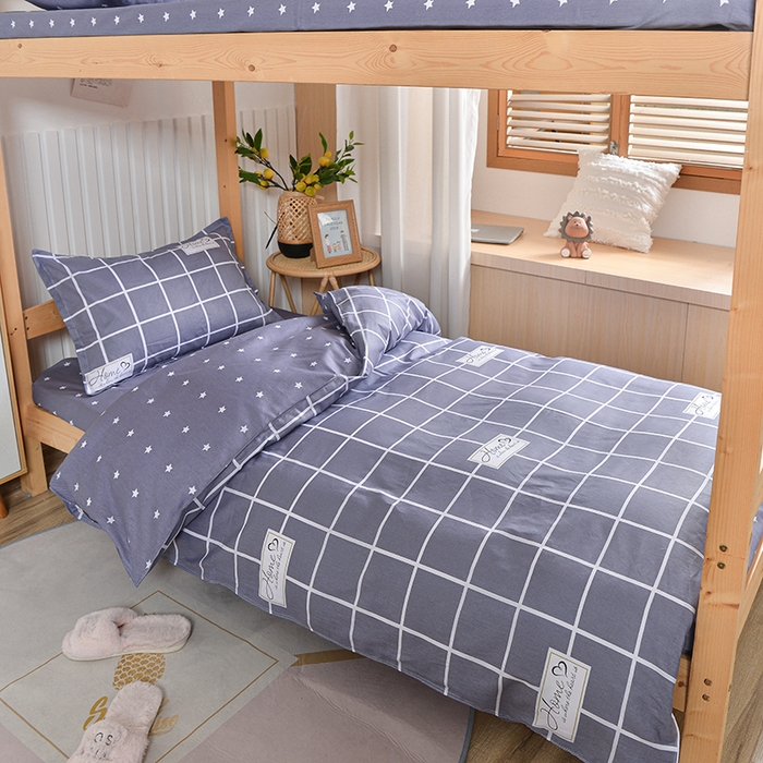 91家纺网 家纺一手货源 找家纺 小雨家纺 2026新款12868纯棉三件套 恋家-灰