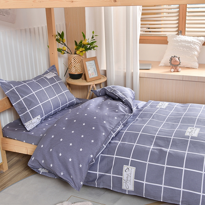 91家纺网 家纺一手货源 找家纺 小雨家纺 2026新款12868纯棉三件套 恋家-灰