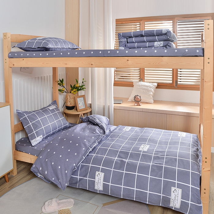 91家纺网 家纺一手货源 找家纺 小雨家纺 2026新款12868纯棉三件套 恋家-灰