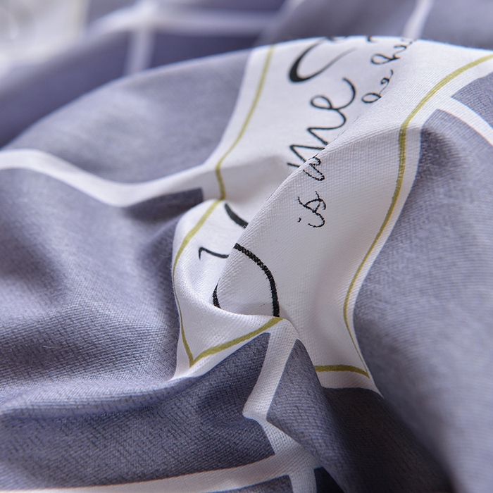 91家纺网 家纺一手货源 找家纺 小雨家纺 2026新款12868纯棉三件套 恋家-灰