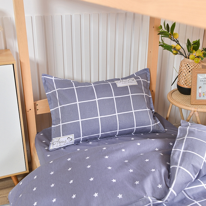 91家纺网 家纺一手货源 找家纺 小雨家纺 2026新款12868纯棉三件套 恋家-灰