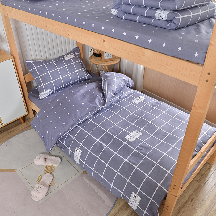 91家纺网 家纺一手货源 找家纺 小雨家纺 2026新款12868纯棉三件套 恋家-灰