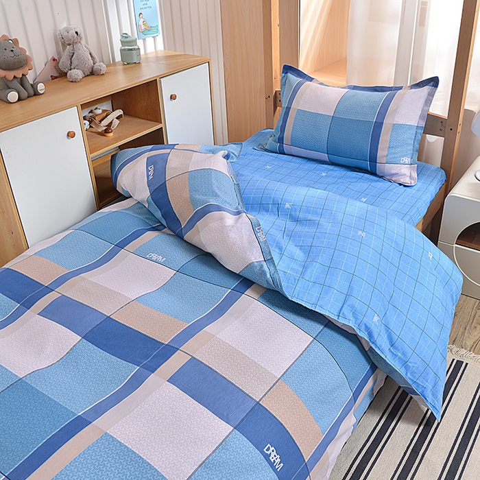 小雨家纺 2026新款12868纯棉三件套 印象空间-蓝