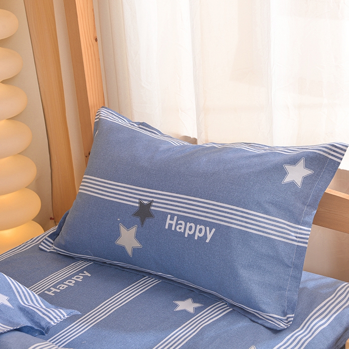 91家纺网 家纺一手货源 找家纺 小雨家纺 2026新款12868纯棉三件套 星晴蓝