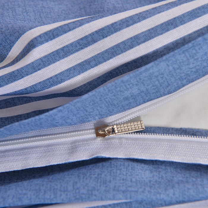 91家纺网 家纺一手货源 找家纺 小雨家纺 2026新款12868纯棉三件套 星晴蓝