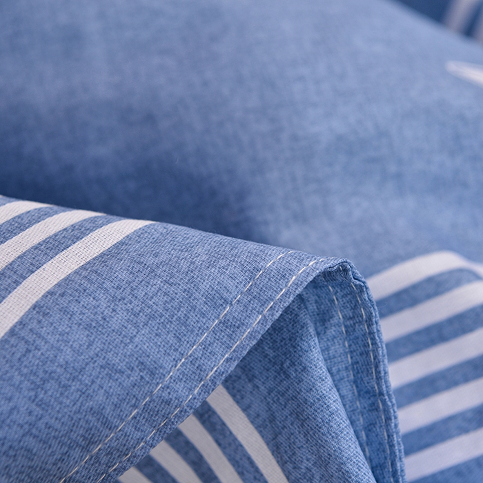 91家纺网 家纺一手货源 找家纺 小雨家纺 2026新款12868纯棉三件套 星晴蓝