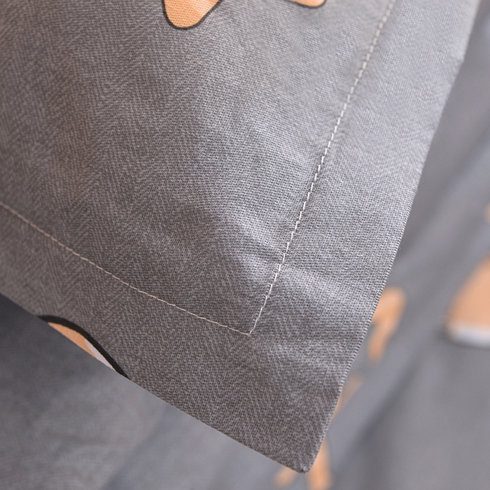 91家纺网 家纺一手货源 找家纺 小雨家纺 2026新款12868纯棉三件套 星光苹果-灰