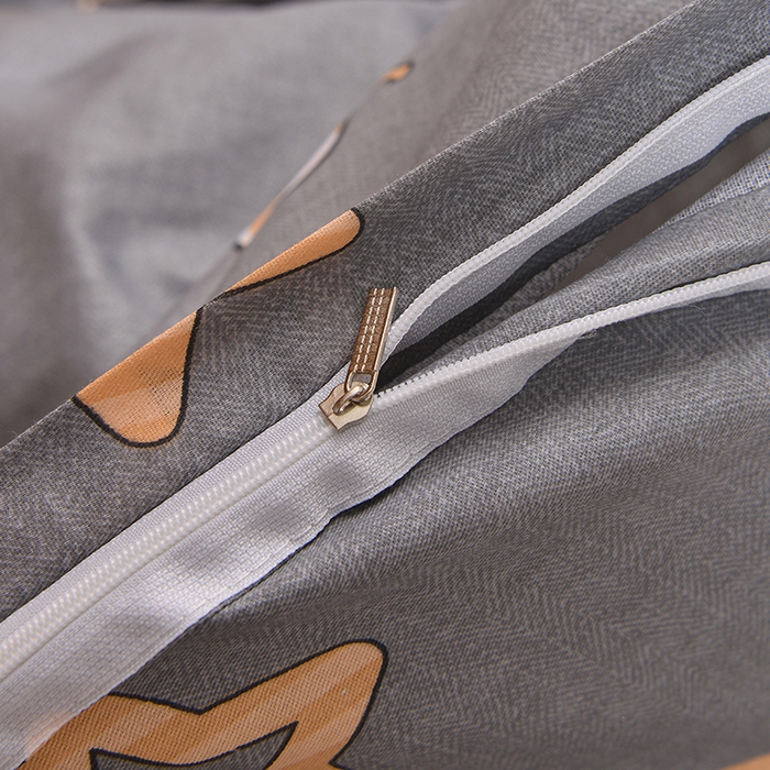 91家纺网 家纺一手货源 找家纺 小雨家纺 2026新款12868纯棉三件套 星光苹果-灰