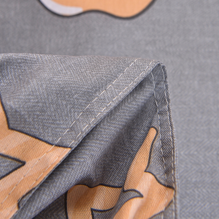 91家纺网 家纺一手货源 找家纺 小雨家纺 2026新款12868纯棉三件套 星光苹果-灰