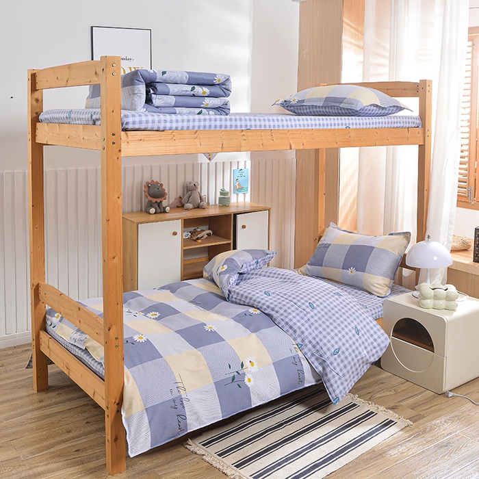 91家纺网 家纺一手货源 找家纺 小雨家纺 2026新款12868纯棉三件套 小雏菊灰