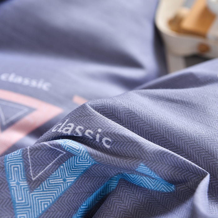 91家纺网 家纺一手货源 找家纺 小雨家纺 2026新款12868纯棉三件套 夏末-灰