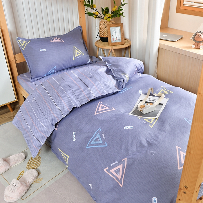 91家纺网 家纺一手货源 找家纺 小雨家纺 2026新款12868纯棉三件套 夏末-灰