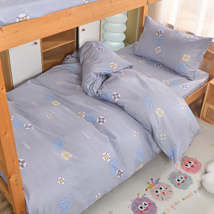 91家纺网 家纺一手货源 找家纺 小雨家纺 2026新款12868纯棉三件套 微梦时光-灰