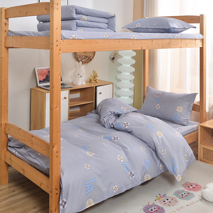 91家纺网 家纺一手货源 找家纺 小雨家纺 2026新款12868纯棉三件套 微梦时光-灰