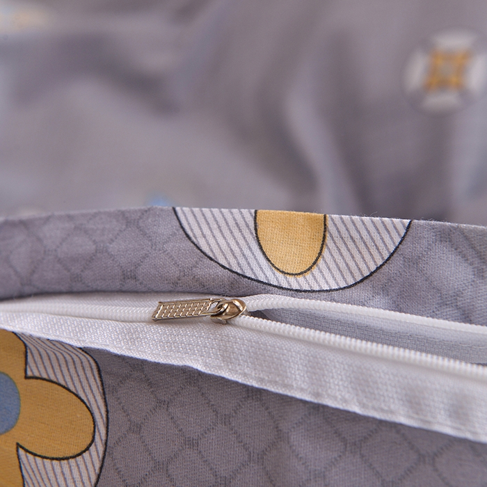 91家纺网 家纺一手货源 找家纺 小雨家纺 2026新款12868纯棉三件套 微梦时光-灰