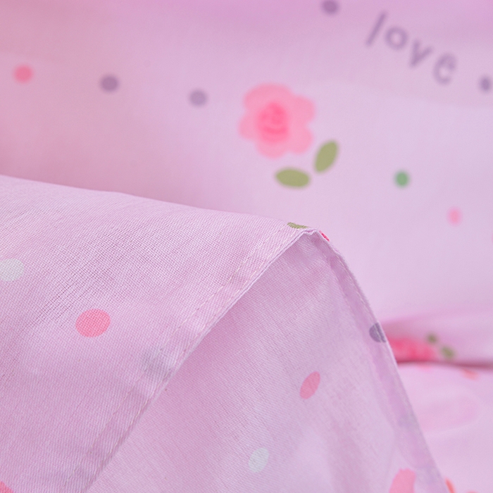 91家纺网 家纺一手货源 找家纺 小雨家纺 2026新款12868纯棉三件套 望夏花艺-粉