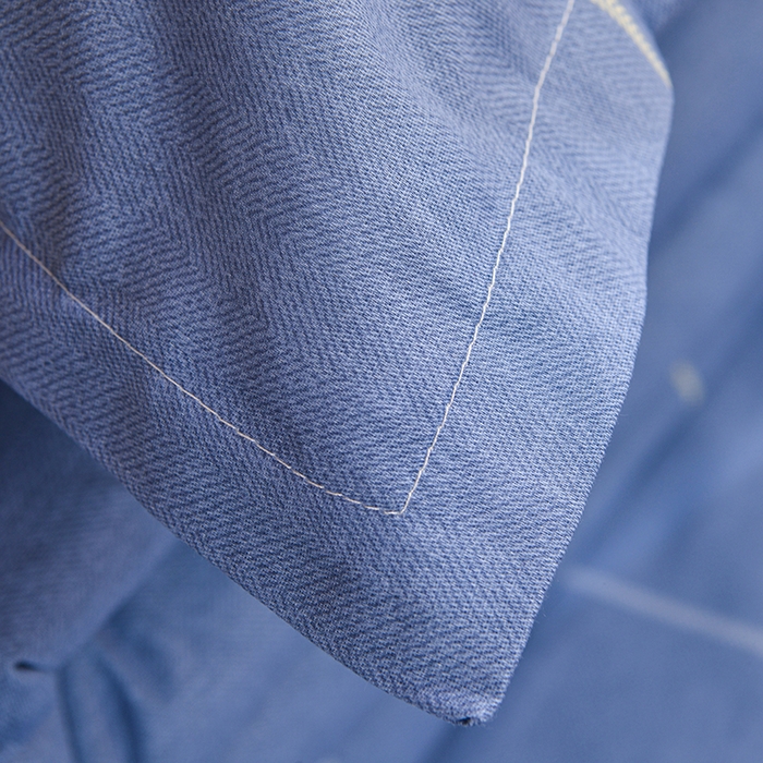 91家纺网 家纺一手货源 找家纺 小雨家纺 2026新款12868纯棉三件套 诗意人生蓝