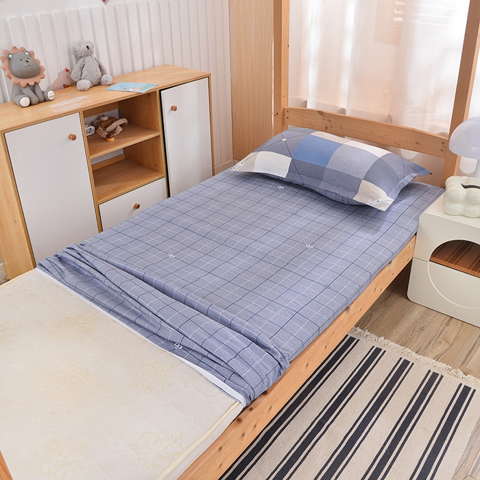 91家纺网 家纺一手货源 找家纺 小雨家纺 2026新款12868纯棉三件套 三体-深蓝