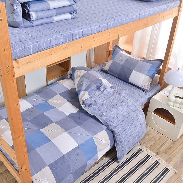 91家纺网 家纺一手货源 找家纺 小雨家纺 2026新款12868纯棉三件套 三体-深蓝