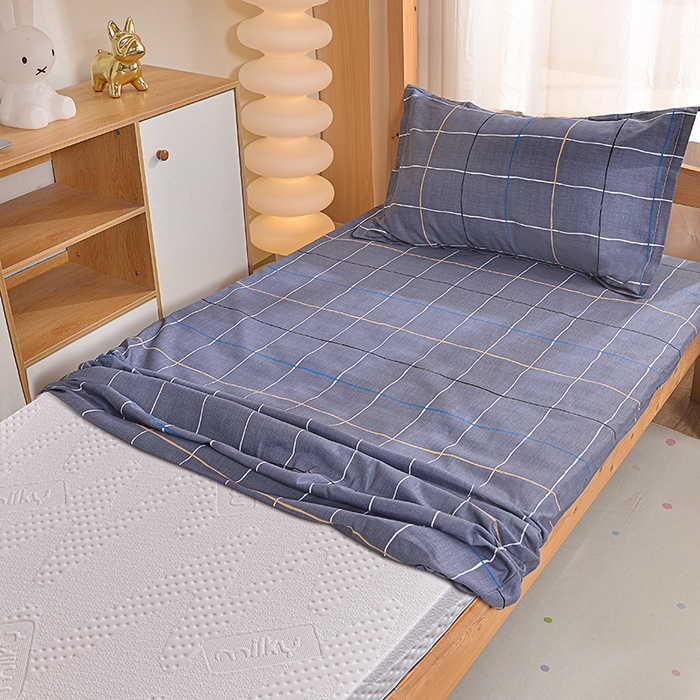 91家纺网 家纺一手货源 找家纺 小雨家纺 2026新款12868纯棉三件套 润天格-灰