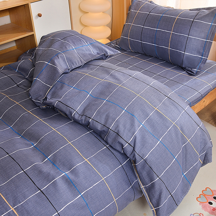 91家纺网 家纺一手货源 找家纺 小雨家纺 2026新款12868纯棉三件套 润天格-灰