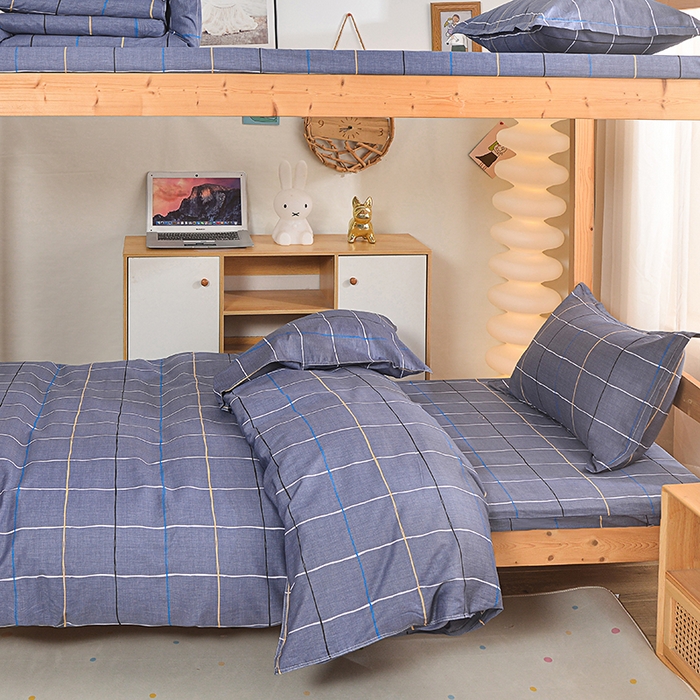 91家纺网 家纺一手货源 找家纺 小雨家纺 2026新款12868纯棉三件套 润天格-灰