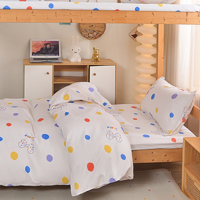 91家纺网 家纺一手货源 找家纺 小雨家纺 2026新款12868纯棉三件套 浓情蜜意-米