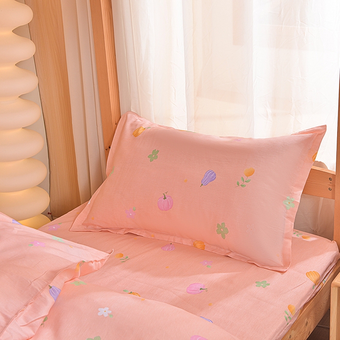 91家纺网 家纺一手货源 找家纺 小雨家纺 2026新款12868纯棉三件套 南瓜派-桔