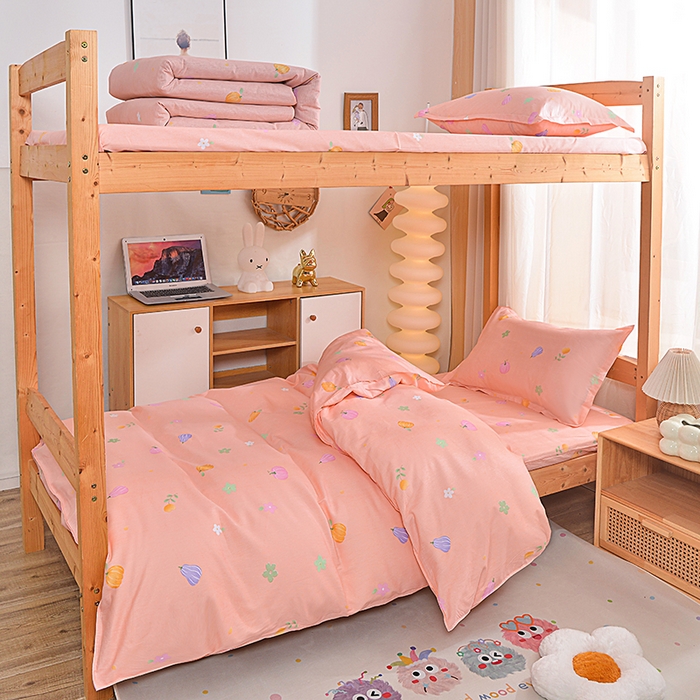 91家纺网 家纺一手货源 找家纺 小雨家纺 2026新款12868纯棉三件套 南瓜派-桔