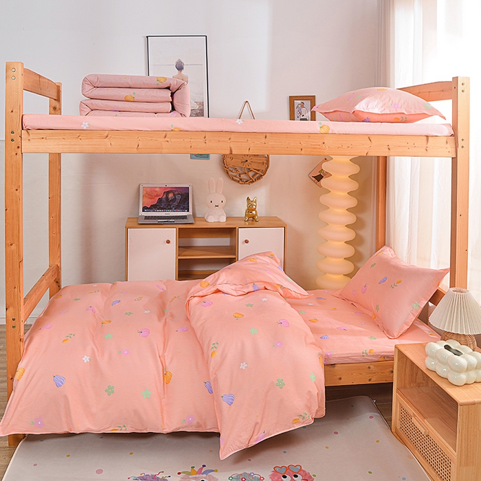 91家纺网 家纺一手货源 找家纺 小雨家纺 2026新款12868纯棉三件套 南瓜派-桔