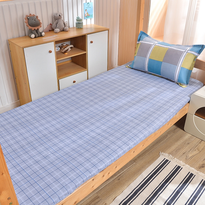 91家纺网 家纺一手货源 找家纺 小雨家纺 2026新款12868纯棉三件套 彩色棋盘-黄