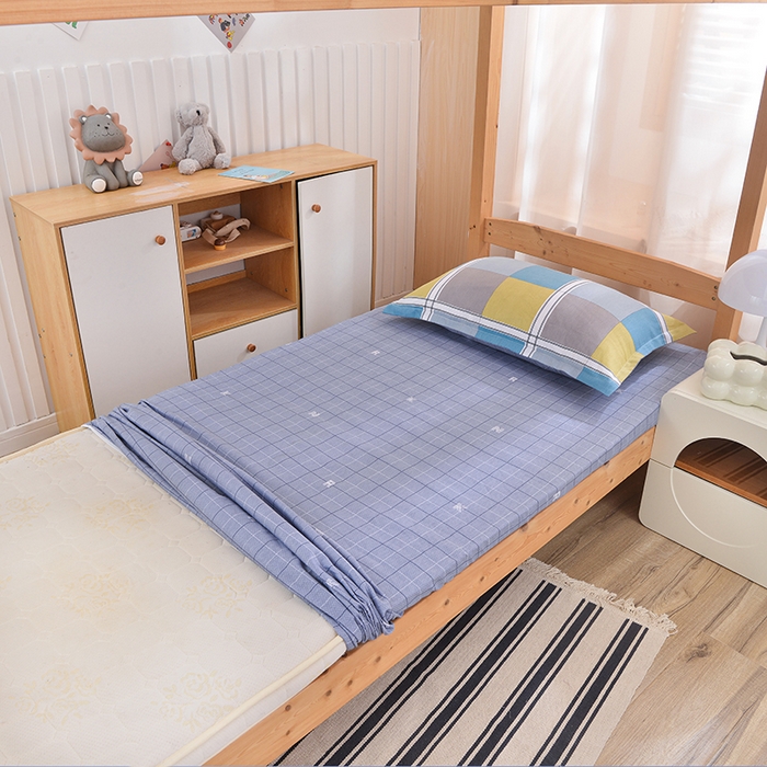 91家纺网 家纺一手货源 找家纺 小雨家纺 2026新款12868纯棉三件套 彩色棋盘-黄