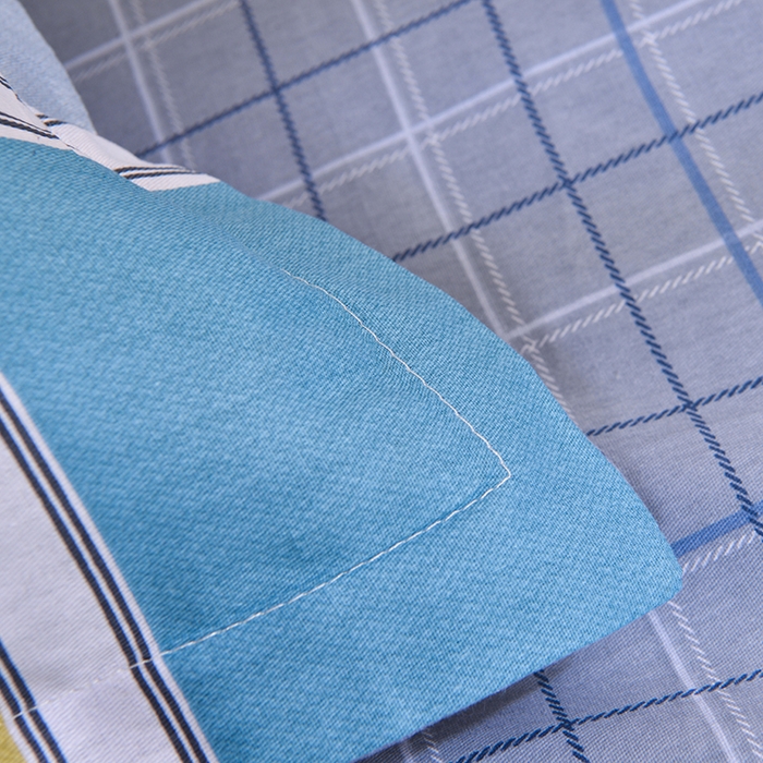 91家纺网 家纺一手货源 找家纺 小雨家纺 2026新款12868纯棉三件套 彩色棋盘-黄