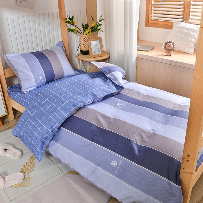 小雨家纺 2026新款12868纯棉三件套 锦里-灰