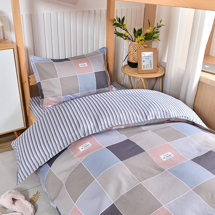 91家纺网 家纺一手货源 找家纺 小雨家纺 2026新款12868纯棉三件套 洛菲情怀-粉