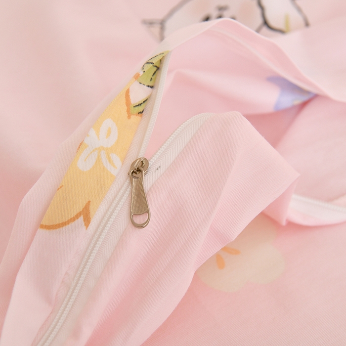 91家纺网 家纺一手货源 找家纺 乐旗家纺 2024新款13372全棉学生宿舍床单款三件套纯棉六件套 橙意满满