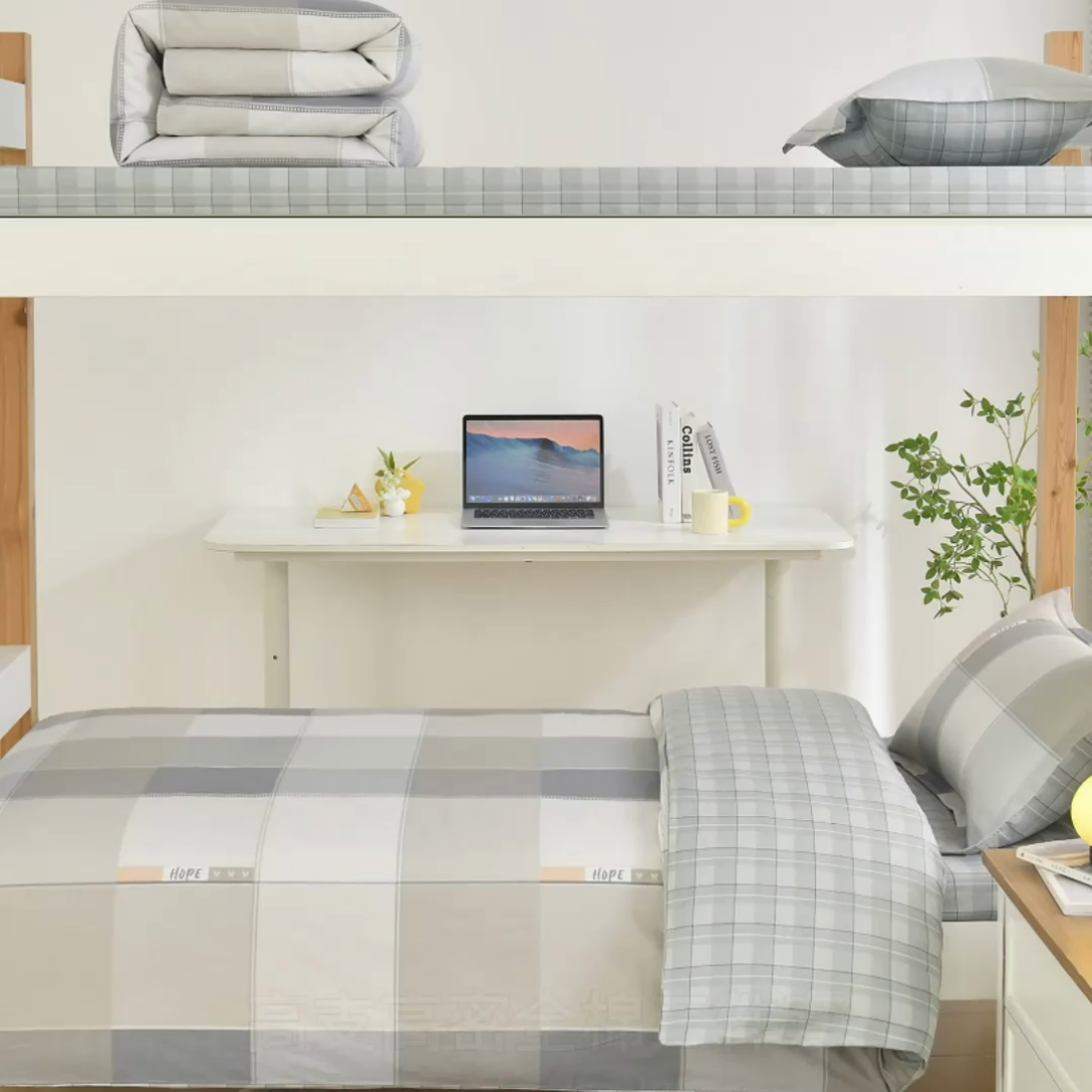 91家纺网 家纺一手货源 找家纺 乐旗家纺 2024新款13372全棉学生宿舍床单款三件套纯棉六件套 盗梦空间