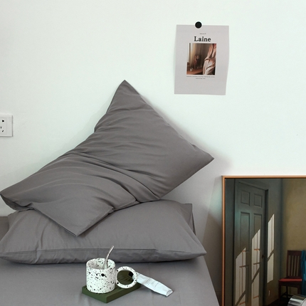 91家纺网 家纺一手货源 找家纺 （总）Mr.pig猪先生水洗棉 2025新款纯色水洗棉枕套