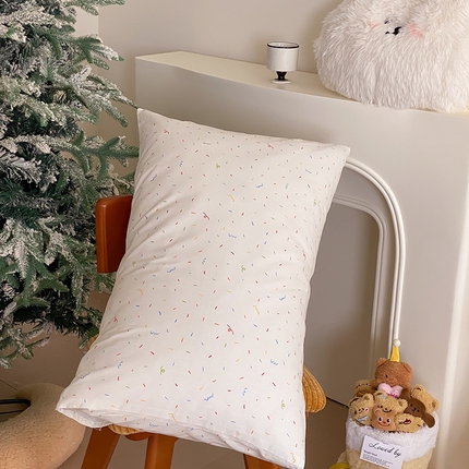 91家纺网 家纺一手货源 找家纺 Mr.pig猪先生水洗棉 2025新款小清新印花水洗棉全棉枕套 彩啵啵