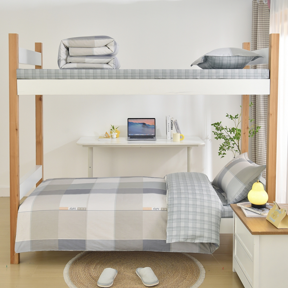 91家纺网 家纺一手货源 找家纺 乐旗家纺 2024新款13372全棉学生宿舍床单款三件套纯棉六件套 盗梦空间