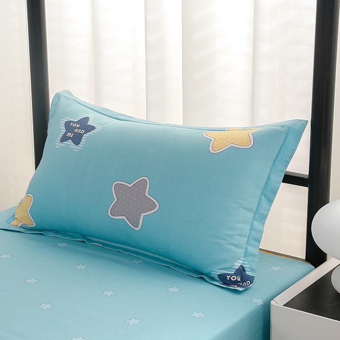 91家纺网 家纺一手货源 找家纺 乐旗家纺 2025新款A类AB版全棉环保印花学生上下铺宿舍三件套六件套 星空