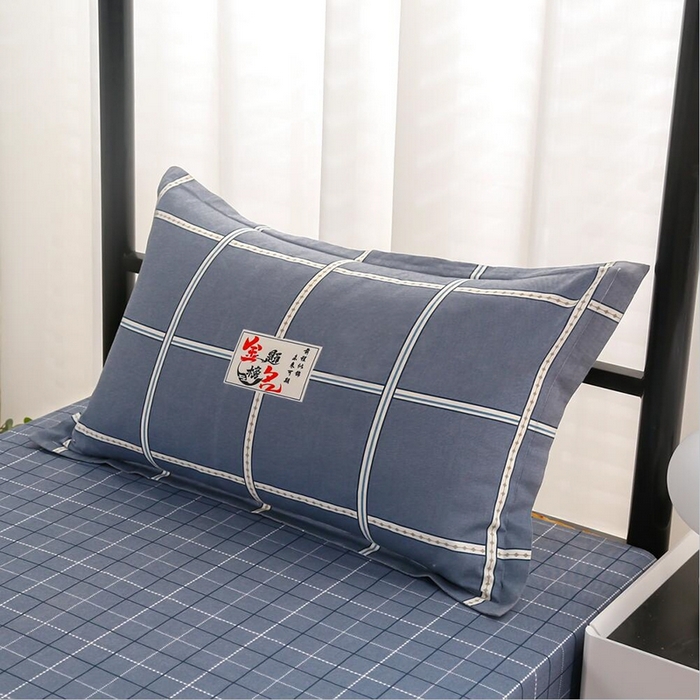 91家纺网 家纺一手货源 找家纺 乐旗家纺 2025新款A类AB版全棉环保印花学生上下铺宿舍三件套六件套 金榜題名-灰