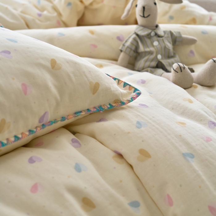 91家纺网 家纺一手货源 找家纺 洋铭区（原狠狠爱） 2025新款全棉彩边双层四件套 波澜紫心