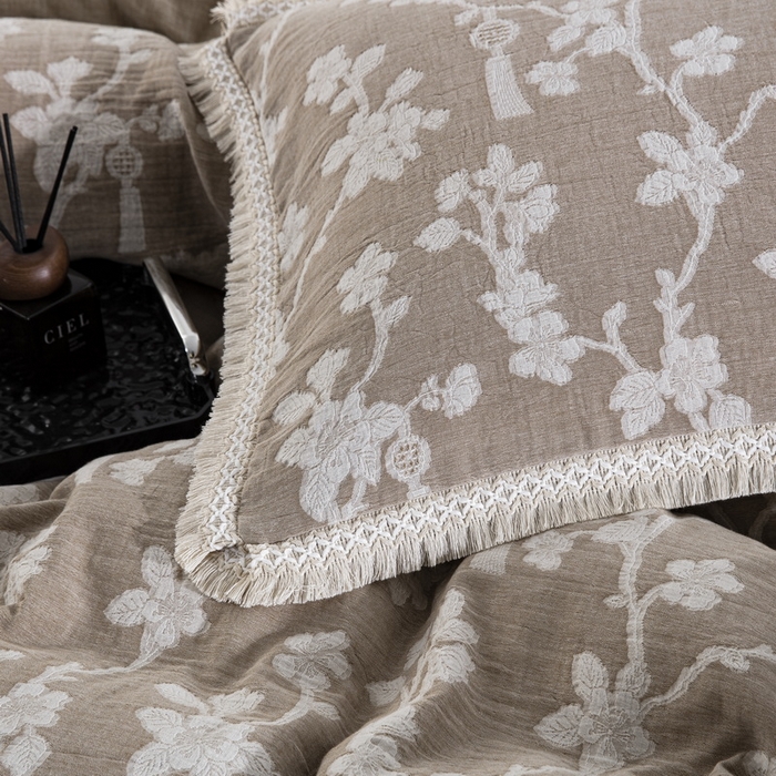 91家纺网 家纺一手货源 找家纺 （总）鲁爱家纺供货 2025新款AB版棉麻工艺款四件套