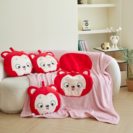 91家纺网 家纺一手货源 找家纺 （总）宝马家纺（原梦童画） 2025新款阿狸多功能二合一抱枕毯