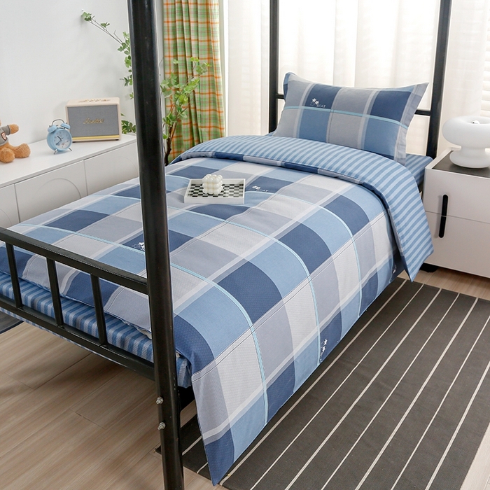 91家纺网 家纺一手货源 找家纺 乐旗家纺 2025新款A类AB版全棉环保印花学生上下铺宿舍三件套六件套 星宇