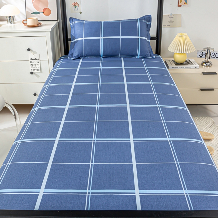 91家纺网 家纺一手货源 找家纺 上学郎家居 2025新款全棉13372学生三件套100棉单人床纯棉六件套学生宿舍床上用品 千百度