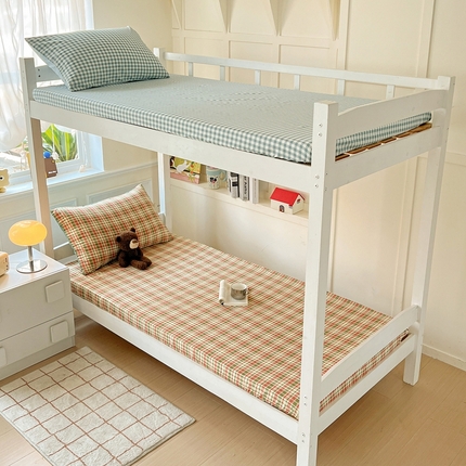 （总）妖妖家纺 2025新款软糯格子学生床笠